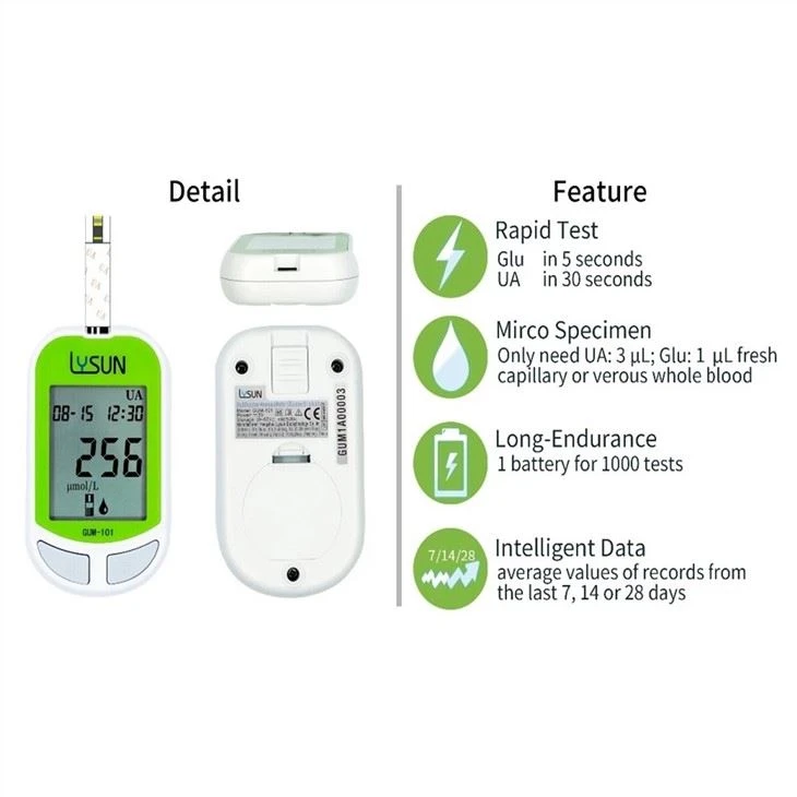 2 in 1Analysis Meter Glucose Uric Acid