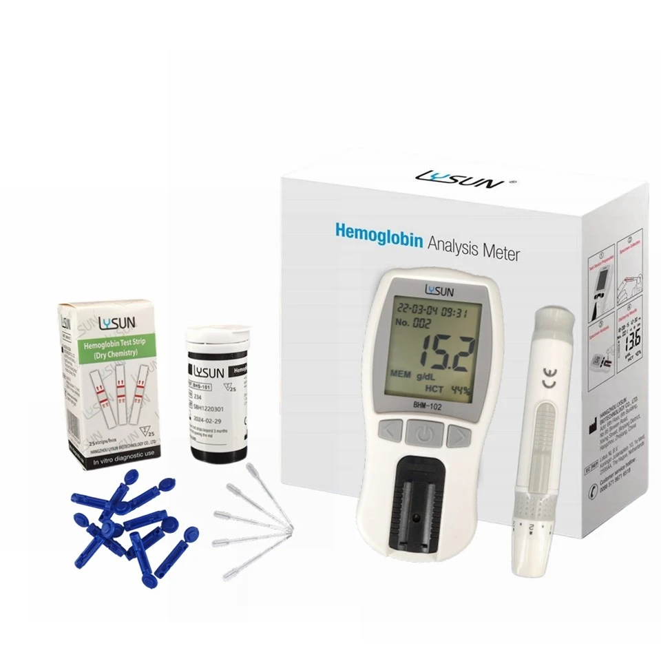 Lysun BHM-102 POCT Emoglobin Meter HCT Machine Emoglobin Analyzer