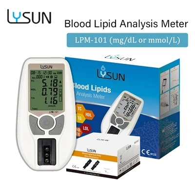Lysun mak san lipid TC/HDL/TG kolestewòl trigliserid tès medikal analizeur mèt